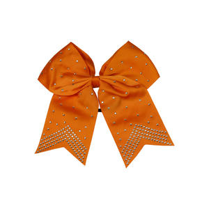 Barrette à cheveux pour enfants avec long ruban orné de strass faits à la main, style européen et américain, différentes couleurs - Product Image 6