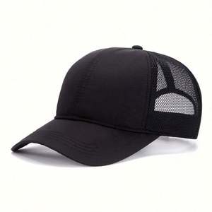 Casquette de baseball en polyester respirante à 6 panneaux, couleur unie, séchage rapide, maille filet, pour l'été, vente en gros - Product Image 3