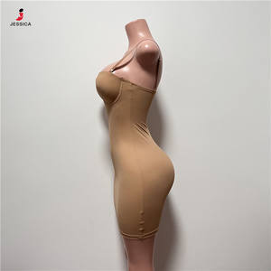 Abiti S2718-summer 2025 Sexy Mini abito con spalline sottili per le donne nero Shapewear vestito - Product Image 4