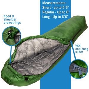 Aegismax Dusk <span class=keywords><strong>Sac</strong></span> <span class=keywords><strong>de</strong></span> <span class=keywords><strong>Couchage</strong></span> Offre Spéciale Extérieur avec Drap pour Été Camping Randonnée pour l'Hiver Vert Voyage Confortable Printemps 1kg - Product Image 3