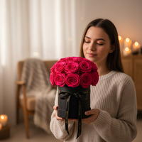 Hfloral Luxus Konservierte Rosen Ewige Rosen Geschenkbox Valentinstag Geschenk Unvergängliche Rosen CE-Zertifizierung