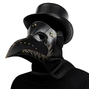 Mannen Vrouw Plague Arts Masker Zwart Death Halloween Stoom Punks Snavel Synthetisch Leer Halloween Maskers Steampunks Prop Carnaval