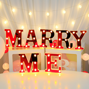 Letras LED Gigantes Luminosas para Boda, Letrero 'Cásate Conmigo', Letras de Marquesina con Luz LED - Product Image 1