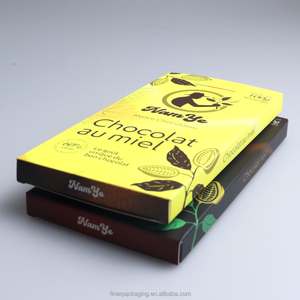 Encuentra un icono similar: Caja de embalaje plegable de lujo premium con logotipo personalizado certificado, de calidad alimentaria, dorada, para barras de chocolate dulce. - Product Image 5