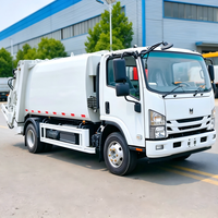 Camion compacteur de déchets ISUZU 4x2, camion de collecte des ordures à chargement arrière, véhicule compacteur à vendre