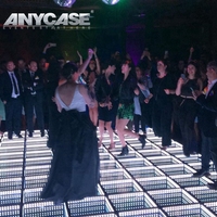 ANYCASE-Piste de danse LED 3D sans fil, blanche, facile à assembler, étanche, pour événement