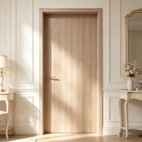 Porte intérieure WPC sur mesure, moderne, à panneau plat, en bois, étanche, résistante à l'humidité, insonorisée pour chambre à coucher