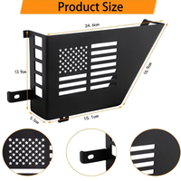 2 pièces, porte avant en métal 2/4 avec compartiments de rangement et poches latérales pour Jeep Wrangler JK