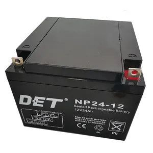 Baterai LiFePO4 tahan lama 12V24Ah dapat diisi ulang untuk inverter surya/penggunaan telekomunikasi baterai energi terbarukan rumah baterai Lithium