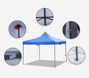 3x3M Retractable Pop-Up <b>Tent</b> Single Layer Durable Oxford Waterproof Awning <b>Canopy</b> for Sports Outdoor Events - Product Image 3