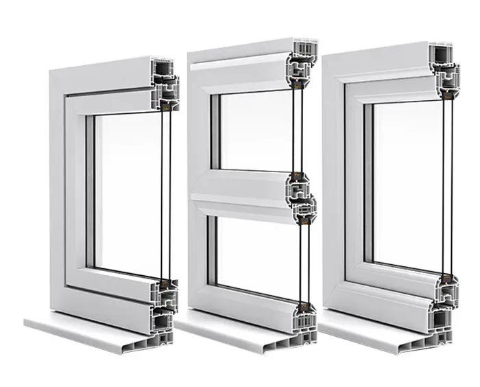 UPVC fornitore di porte in plastica per finestre ad alta efficienza energetica serie profilo in plastica