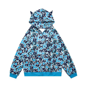 Felpe <span class=keywords><strong>con</strong></span> <span class=keywords><strong>cappuccio</strong></span> <span class=keywords><strong>con</strong></span> stampa completa <span class=keywords><strong>con</strong></span> Logo personalizzato di alta qualità <span class=keywords><strong>con</strong></span> <span class=keywords><strong>cappuccio</strong></span> per bambini Unisex mimetico stampato Full Zip - Product Image 2