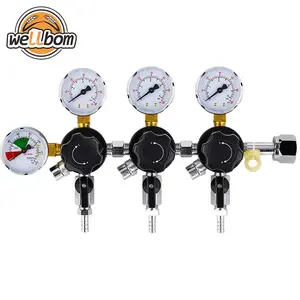 Factory price dual stage draft beer gas co2 pressure regulator CGA320