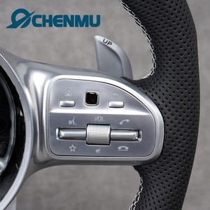 <span class=keywords><strong>พวงมาลัย</strong></span>หนังแท้ขายดีสำหรับ Mercedes Benz <span class=keywords><strong>AMG</strong></span> C63 E63 GT50 GT63 G63 GLE53 GLE63 W213 W176 W167 W222 แบบเสียบใช้งานได้ทันที - Product Image 4