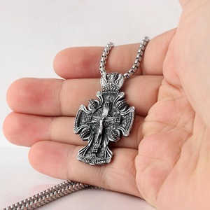 Yunnique – collier avec pendentif croix en acier inoxydable, unisexe, Style Punk Hip Hop, Design géométrique, bijoux à la mode - Product Image 4