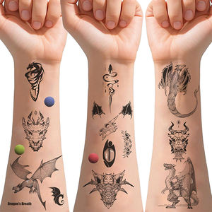 Autocollants de <span class=keywords><strong>tatouage</strong></span> temporaires à transfert d'eau - Matériel papier, couleurs blanc/crème/ivoire pour le corps, le visage, le bras, fournitures de fête - Product Image 5