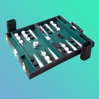Jeu de backgammon personnalisé de luxe en marbre blanc et bois, cadeaux promotionnels haut de gamme
