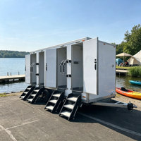 Toilettes portables haut de gamme avec réservoir d'eau potable et miroir pour le camping et les festivals de musique – Sanitaires mobiles durables à vendre