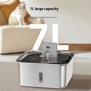 Distributore d'Acqua Intelligente Ricaricabile per Animali Domestici da 7L, Grande Capacità, Completamente in Acciaio Inossidabile, Ciotola Automatica per Cani, in PC Solido Ecologico, IPX5 - Product Image 4