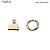 Cincin kunci mobil, gantungan kawat, aksesoris bagasi, cincin pegas dekoratif, terbuat dari paduan seng 19mm, mewah, dengan pengait pegas.