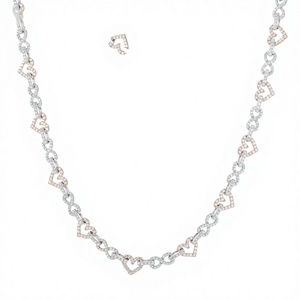 Collar de Moda para Regalo de Boda, Joyería de Plata de Ley 925 con Diamante Moissanita de 8 mm - Product Image 3