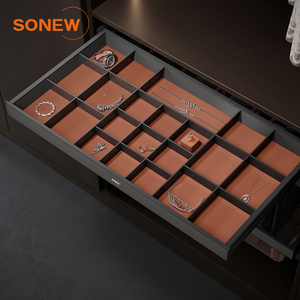 SONEW JADE Furniture Hardware Closet Organizer System Storage Grid Pull Out Basket for Bedroom <strong>Wardrobe</strong> - Product Image 2