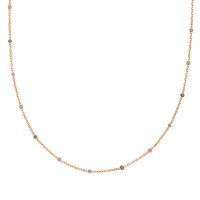 Milskye-Cadena de eslabones de esmalte iridiscente, collar con cuentas de Plata de Ley 925