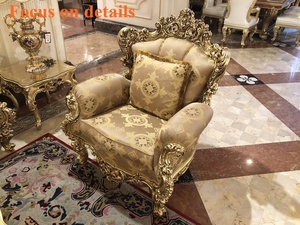 Luxus rokoko stil Italienische rokoko wohnzimmer möbel 1 + 2 + 3 mit kaffee tisch - Product Image 6
