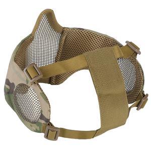 Masque tactique en maille, entraînement au combat, camouflage, équipement de chasse en plein air, équipement de protection, demi-masque tactique - Product Image 6
