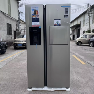 เครื่องทำน้ำแข็ง 606l สำหรับตู้เย็นแบบประตูฝรั่งเศสสำหรับใช้ในบ้าน ตู้เย็นแบบมีช่องแช่แข็งข้างๆ ตู้เย็นแบบเคียงข้างกัน ตู้เย็นพร้อมเครื่องทำน้ำแข็งเชิงพาณิชย์ - Product Image 1