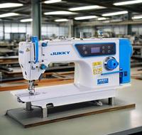 Machine à coudre industrielle à point droit à plateau plat à grande vitesse JK9802, entraînement par tireur, pour tous les tissus, vêtements, état neuf, engrenage intégré