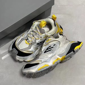 Zapatos de Diseñador de Lujo de Alta Calidad 2026, Zapatillas de Cuero para Mujer y Hombre, Color Amarillo, Estilo Casual para Caminar al Aire Libre - Product Image 4