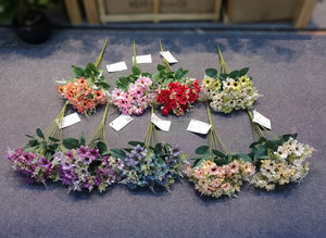 Bouquet floral réaliste en soie ivoire 65CM Marc <span class=keywords><strong>Jacobs</strong></span> Little Daisy Marguerite Chrysanthème Décoration de Noël Maison Bureau Mariage - Product Image 6