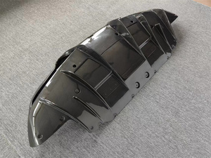Utilisé pour <span class=keywords><strong>Ferrari</strong></span> F8 Modification N-style Diffuseur arrière en fibre de carbone Kit de carrosserie quatre pièces Jupes latérales de pare-chocs avant - Product Image 2