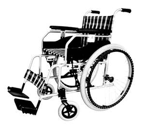Fauteuil roulant de transport léger et réglable en aluminium (MS-B20A) - Product Image 1