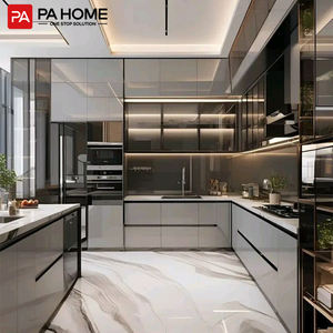 Gabinetes <span class=keywords><strong>de</strong></span> <span class=keywords><strong>Cocina</strong></span> en Forma <span class=keywords><strong>de</strong></span> L Estilo Japandi Personalizados, Muebles <span class=keywords><strong>de</strong></span> <span class=keywords><strong>Cocina</strong></span> <span class=keywords><strong>de</strong></span> Madera con Acabado Brillante Estándar, Gabinetes Base - Product Image 2