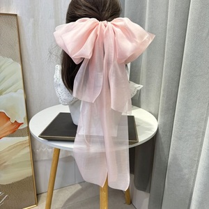 Jepit Rambut Pita Panjang Ukuran Besar Super Cantik dari Organza, Jepit Rambut Pita Besar untuk Anak Perempuan - Product Image 6