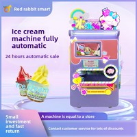 Chitu Machine à crème glacée commerciale entièrement automatique Fabrication de stalle de crème glacée fraîche et de lait à monnayeur en libre-service