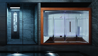 Sauna humide acrylique extérieur et intérieur hammam 6 personnes grande taille couleur blanche firbeglass turc hammam cabinice bain lounge