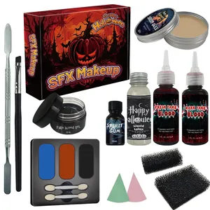 KHY Custom Atacado Efeito Especial Látex Cicatriz Cera De Sangue Falso Próteses Próteses De Halloween Sfx Maquiagem Kit