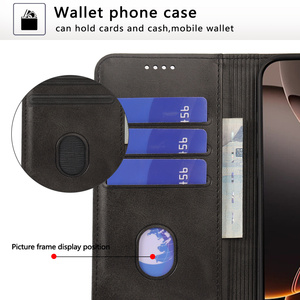 Custodia a Portafoglio in Pelle per iPhone 15 Pro Max 17 Air 16 Plus 14, per <span class=keywords><strong>Samsung</strong></span> S25 Ultra S24 FE, Cover Magnetica a Libro, Borsa per Cellulare - Product Image 2