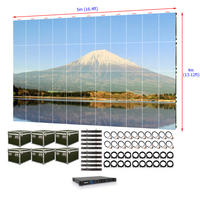 Écran LED d'affichage pour événements haute définition P2 de 5 m x 4 m, installation rapide, écran LED de location de 16 pi x 13 pi