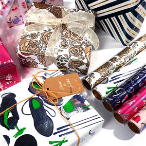 Wholesale 80g Mother's Day Disposable Coated Art <b>Paper</b> 43*300cm Luxury Custom Gift <b>Wrapping</b> <b>Paper</b> <b>Roll</b> - Product Image 1