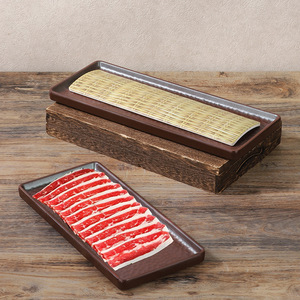 Mountain Style Creative Dinnerware Set Oval Solid Color For Hot Pot <b>Grilling</b> Japanese Cuisine - Product Image 3