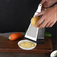 Rallador de Acero Inoxidable, Cortador de Verduras, Triturador de Alimentos, Utensilio de Cocina de 4 Lados para Queso