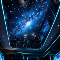 Dalles de plafond en fibre optique à ciel étoilé à commande intelligente, panneau acoustique en aluminium alvéolé, système à clipser pour home cinéma