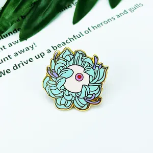 RENHUI Fleur De Lis Lotus Roségold Herren Blumen broschen Tulpe Custom Metal Crafts Abzeichen Anstecknadeln Emaille Pins