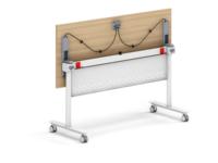Table pliante moderne à structure en fer durable, taille personnalisée, facile à déplacer, pour la formation, les conférences, le bureau, l'école et la chambre.