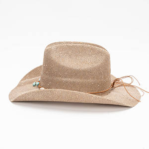 Sombrero de <span class=keywords><strong>Jazz</strong></span> Bohemio Unisex con Lentejuelas, Nuevo Sombrero Fedora para Vacaciones en la Playa, Sombrero Vaquero Occidental, Accesorio de Moda para Hombres y Mujeres - Product Image 3