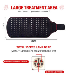 Nhà Máy bán hàng mới đến gần hồng ngoại 660nm 850nm ánh sáng màu đỏ vành đai bụng trị liệu để giảm đau - Product Image 4